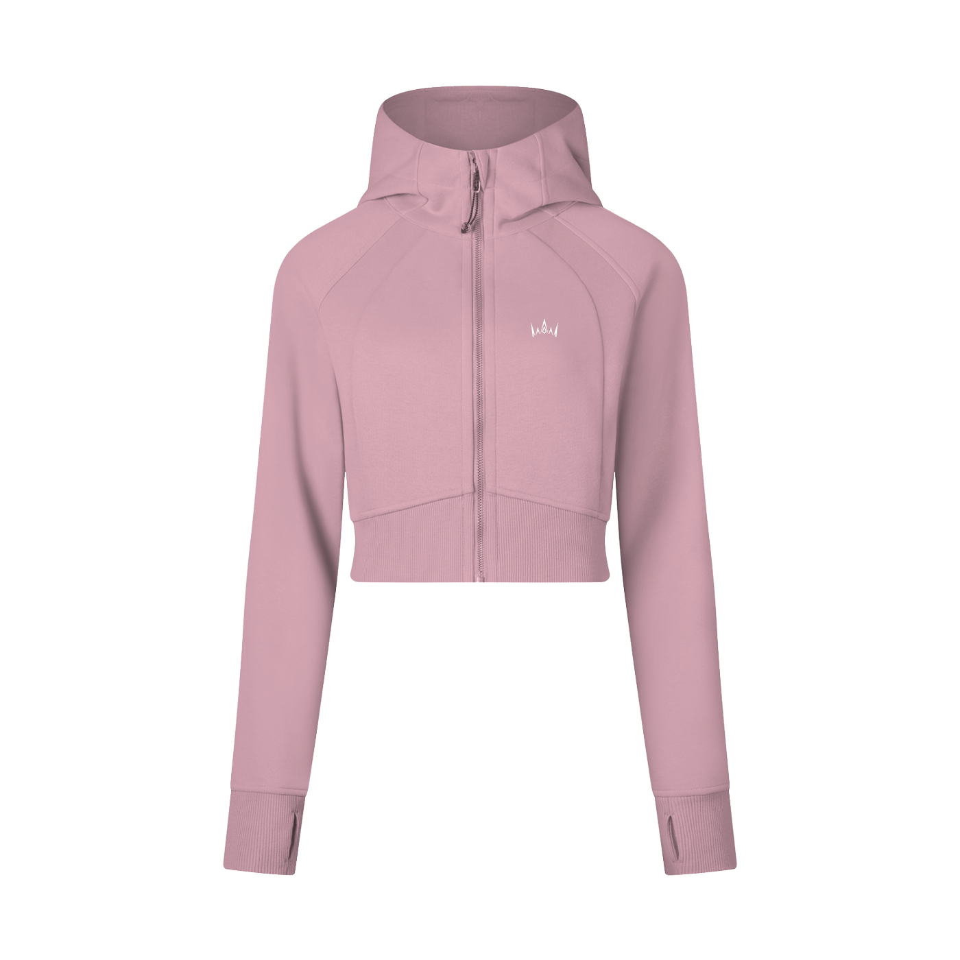 Heir Cropped Zip-Up Hoodie