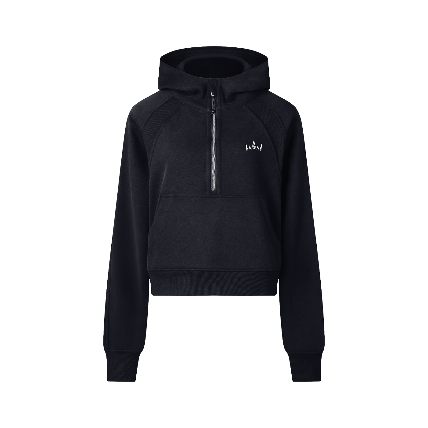 Heir Cropped Half-Zip Hoodie