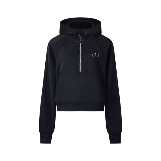 Heir Cropped Half-Zip Hoodie