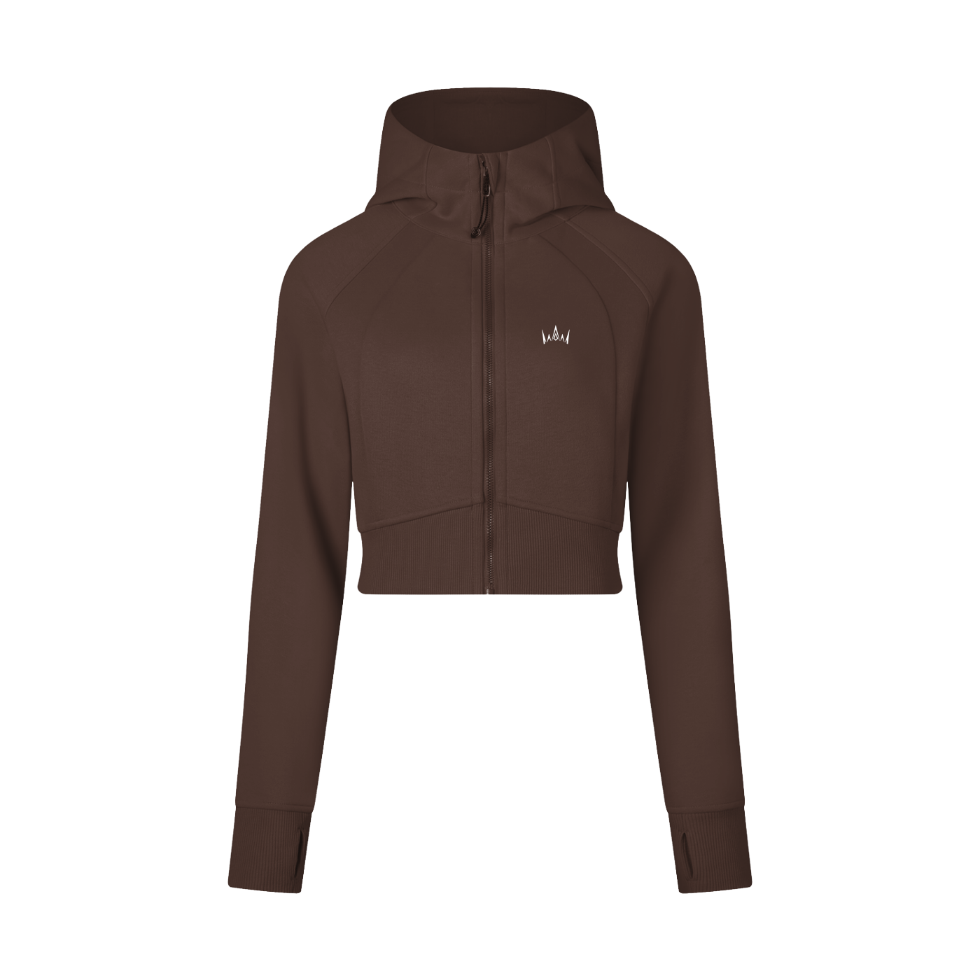 Heir Cropped Zip-Up Hoodie