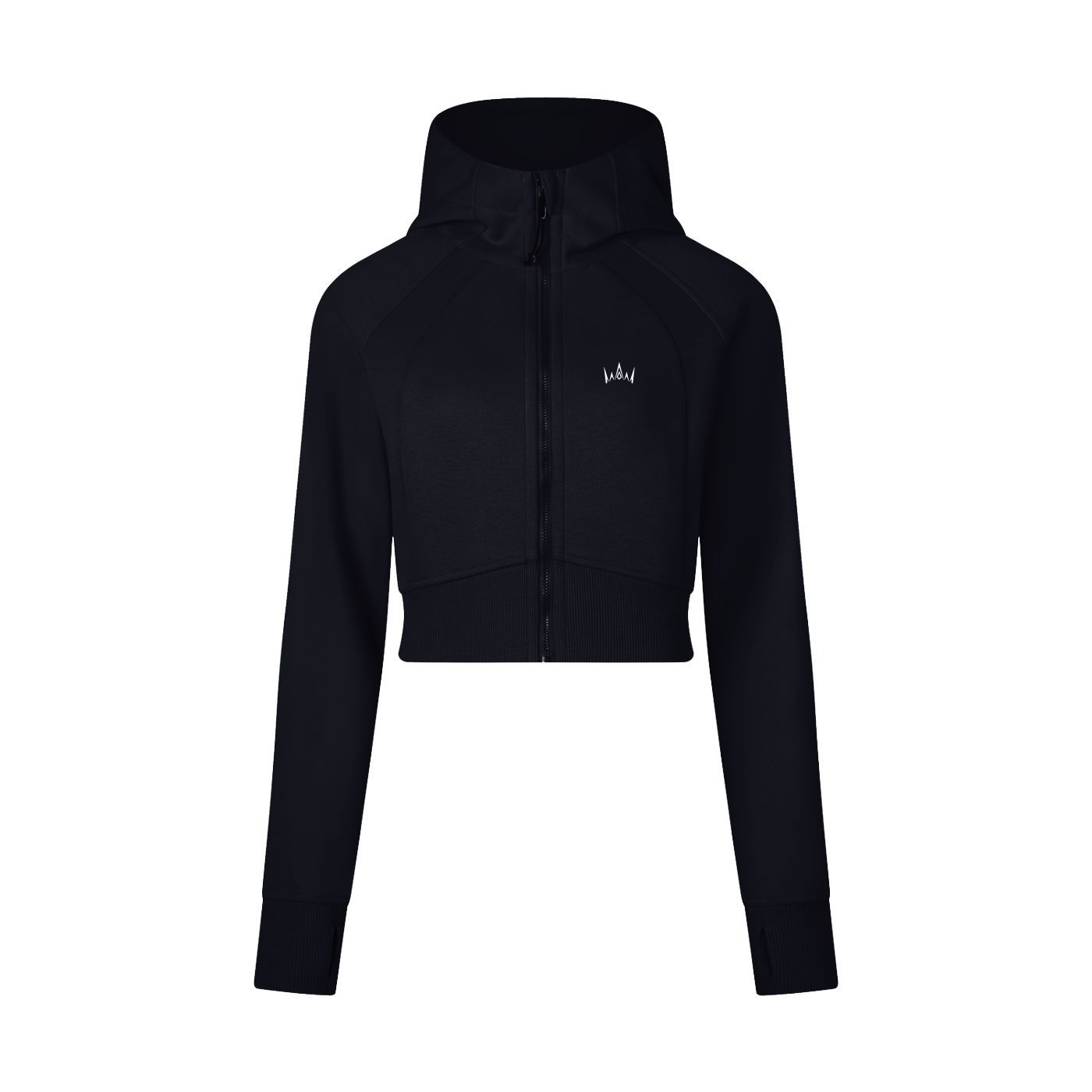 Heir Cropped Zip-Up Hoodie