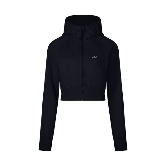Heir Cropped Zip-Up Hoodie
