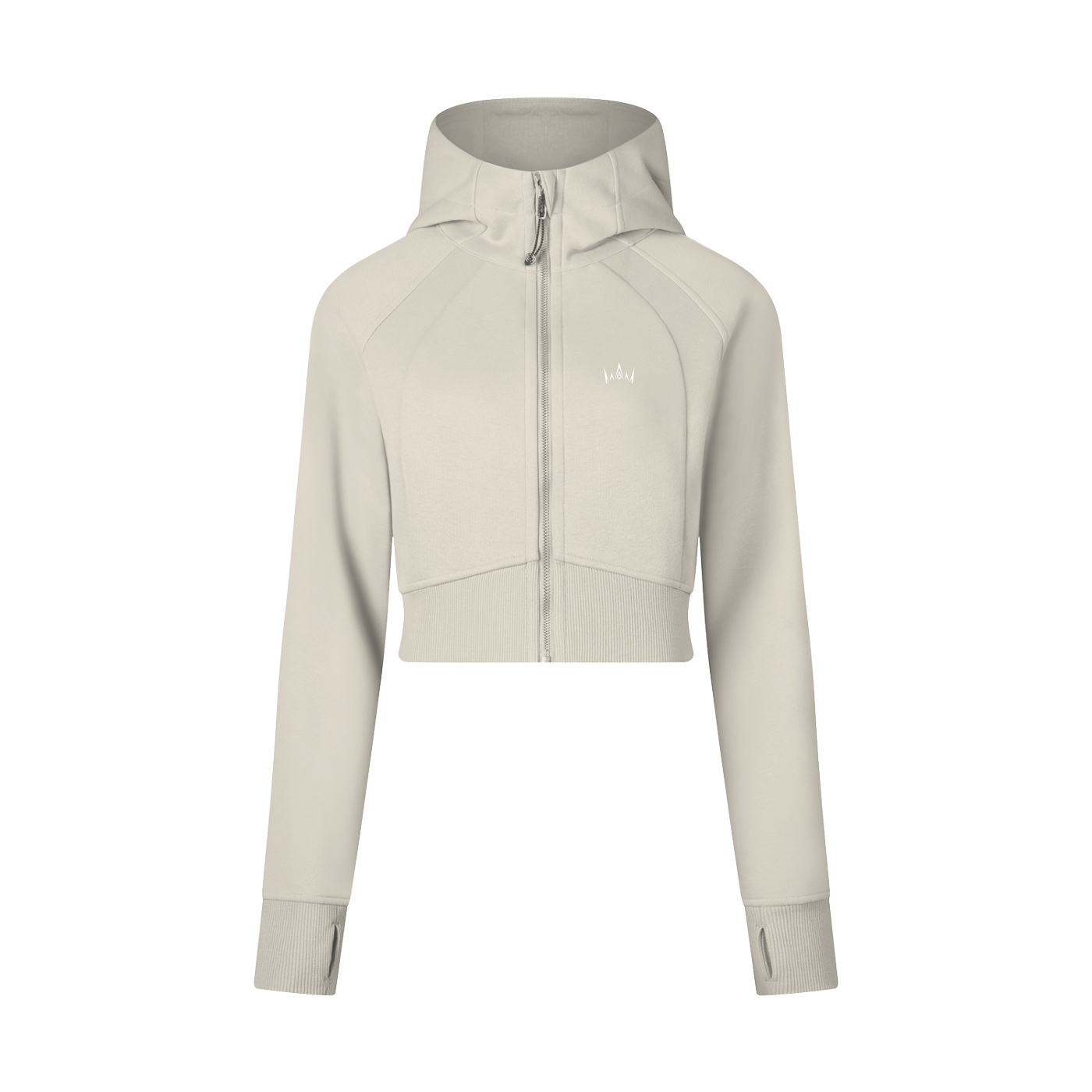 Heir Cropped Zip-Up Hoodie
